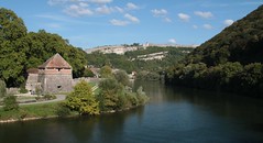 River Doubs and Citadel, City of Besançon, Bourgogne-Franche-Comté, France