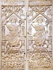 Diptyque byzantin en ivoire (Musée de la BNF / Bibliothèque nationale de France)