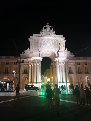 Arco da Rua Augusta bij avond