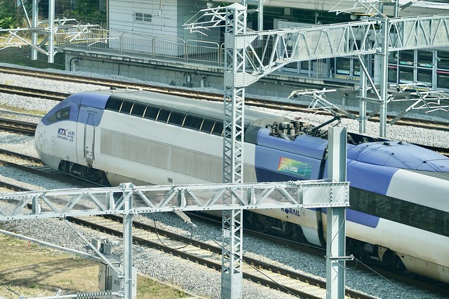 KTX Fast Train from the Seoullo 7017