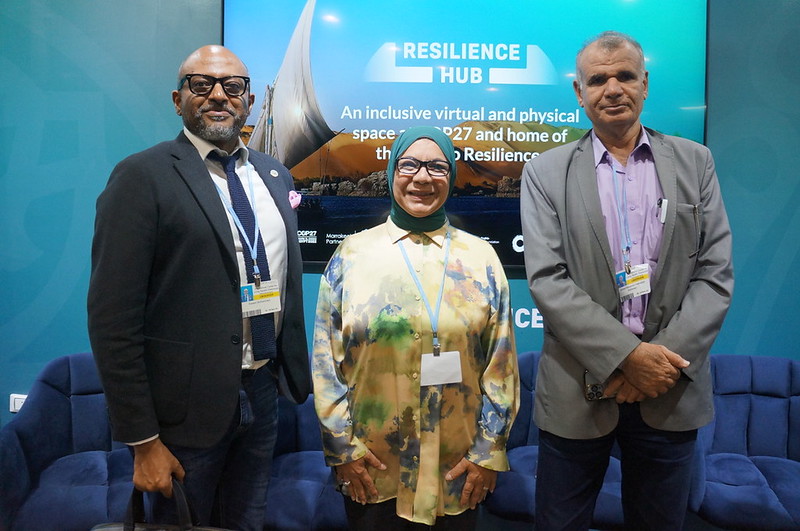 CARE Egypt&#039;s Howaida Nagy at a WorldFish co-led event at the 27th United Nations Climate Change Conference (COP27). Photo by Aniss Khalid, WorldFish.