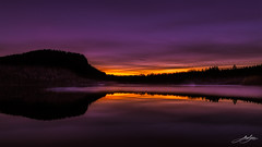 Sunset. Lac de Bonlieu, Jura, France