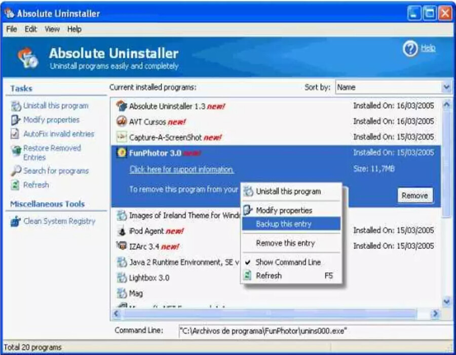 Absolute Uninstaller 5.3.1.46 多國語言安裝版