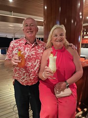 Me and Hazel enjoy a cocktail aboard Royal Clipper - Photo of Terre-de-Bas