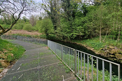 Cycleway bridge next to Chiers river near Cutry