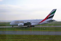 Emirates A380-842, A6-EVR, MSN 271 (02/2021), as EK 74 Paris (CDG) - Dubai (DXB), Flight time: 6:05