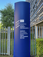 Sign at EU Agency for Railways