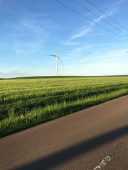 Wind turbine near Pasilly - Photo of Grimault