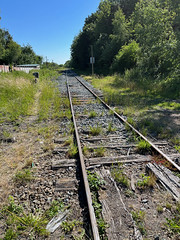 Tracks at Crespin, France - looking towards Quiévrain, Belgium