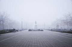 Brouillard sur Place Napoléon