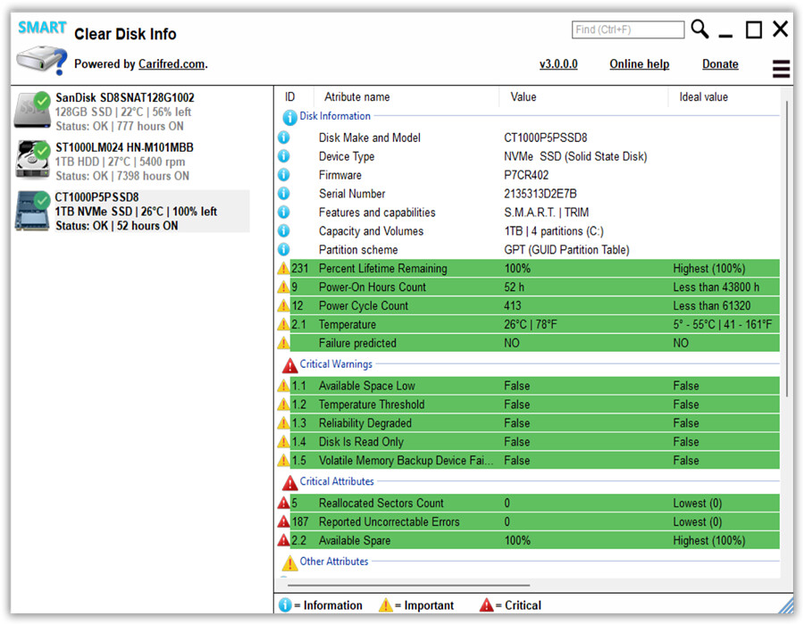 Clear Disk Info 4.1.0.0 免安裝版