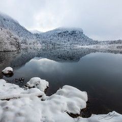 Lac de Bonlieu, Jura, France. Winter 2022-2023