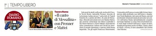 Il Canto di Messalina, Corriere Roma 17 1 2023