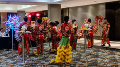 Colourful Dragon dance troupe getting ready for thei… 