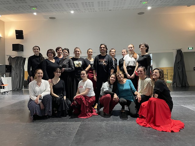 Stage de baile animé par Iván Vargas durant le Festival d'hiver Arte Flamenco 2023 à Soustons