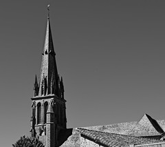Clocher abbaye Saint-Géraud - Photo of Freix-Anglards