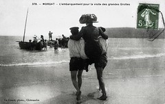 MORGAT  L'embarquement pour la visite des Grottes , Circa 1910