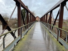 Bike and pedestrian bridge over the Lys - Photo of Comines