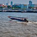 Long-tail boat on the Chao Phraya River in Bangkok, Thailand