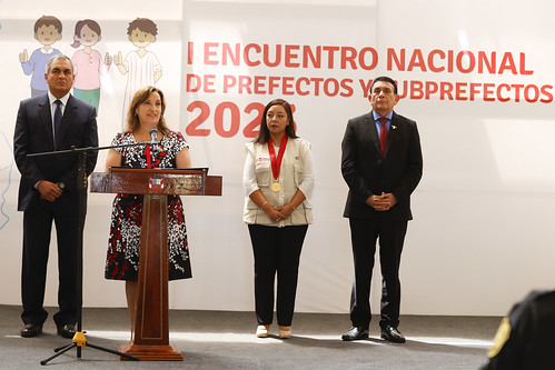 Presidenta de la república, Dina Boluarte participó en la reunión de prefectos y subprefectos realizada en el Ministerio del Interior