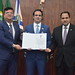 Solenidade de entrega das medalhas do mérito jurídico municipal José de Albuquerque Rocha aos advogados Cássio Felipe Góes e Lucas Asfor Rocha Lima.