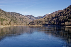 Wildenstein lake in winter - Photo of Husseren-Wesserling