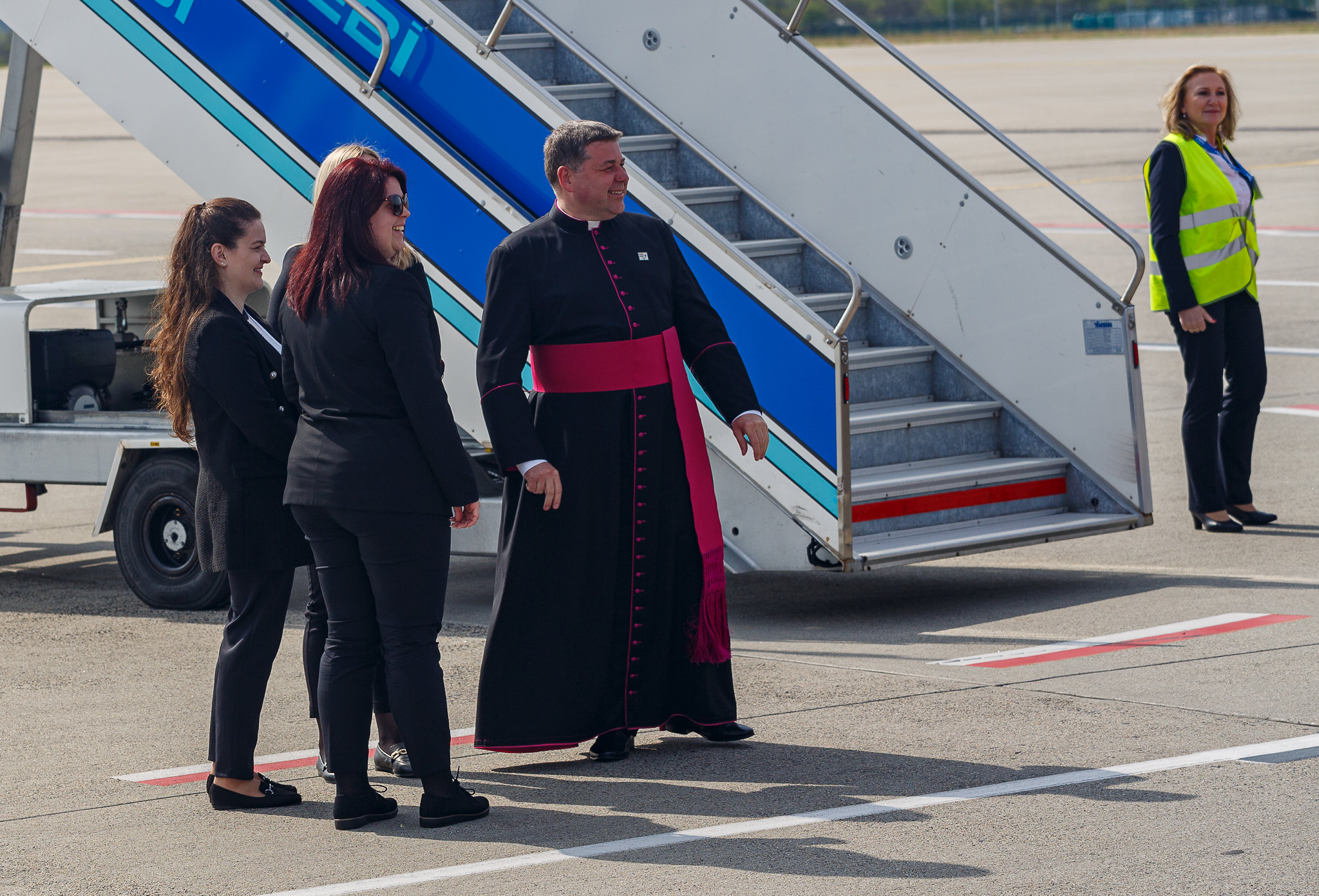 2023.04.28., Budapest, Ferenc pápa fogadása repülőtéren