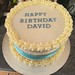 Iced topped with buttercream pipped Victoria sandwich birthday cake
