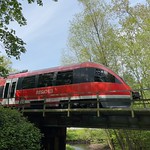 DB Regio Talent DMU crosses the bridge into Germany at Glanerbrug