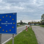 Nederland border sign - road between Aalten and Bocholt