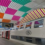 Liège Guillemins Station with an IC train