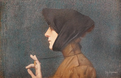 -La Femme à la médaille de L. Lévy-Dhurmer (Musée d-Orsay, Paris) - Photo of Paris 11e Arrondissement