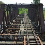 Abandoned bridge over the Neiße, Guben-Żary line