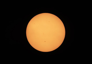 Sun with sunspots June 6/23 6:47pm