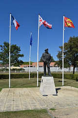 Statue of Field Marshal The 1st Viscount Montgomery of Alamein near Sword Beach - Photo of Lion-sur-Mer