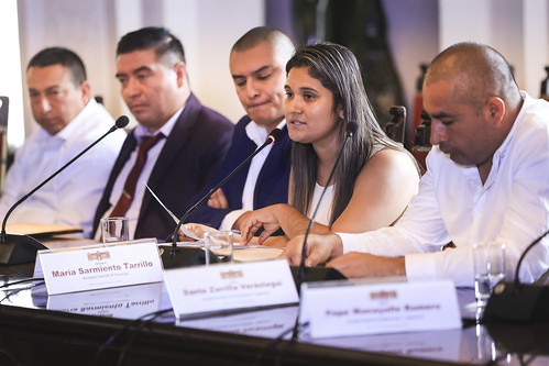 Presidenta Dina Boluarte sostiene reunión con el congresista Segundo Quiroz y alcaldes de las regiones Loreto, Cajamarca y La Libertad