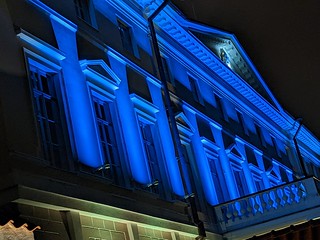 Neo-Classical Building in Blue