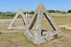 German tetrahedron Anti-tank Obstacles at the Juno Beach Centre - Photo of Luc-sur-Mer