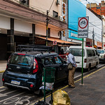 Paraguay 020 - Asuncion - Bike lanes as parking space for cars