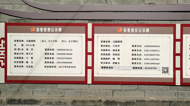 Beijing Xicheng District Community Public Notice
