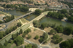 Boat aqueduct of the Canal du Midi at Beziers, France