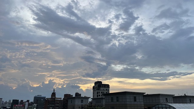 A dramatic dusk sky after a heavy rain in Taipei