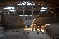 The Thermal Baths Complex at Cassinomagus, built in the 1st century AD on a double plan, according to the imperial model used in Rome, Chassenon, France