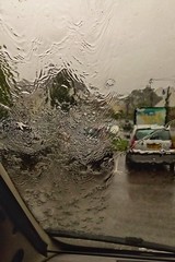 Brittany - Brillac - rainy, rainy day, through the van window