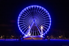 La grande roue des Quinconces, côté esplanade - Bordeaux de nuit