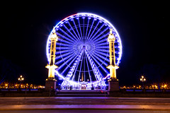 La grande roue des Quinconces, côté fleuve - Bordeaux de nuit
