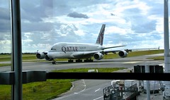 Qatar Airways A380-861, A7-APD, MSN 160 (05/2014), as QR 40 Paris (CDG) - Doha (DOH), Flight time: 5:46