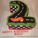 No 2 Hot Wheels themed birthday cake