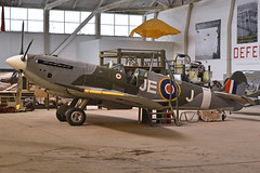 Full-Size Mock-up Spitfire IX ‘EN398 / JE-J’ at the D-Day Wings museum. 10-7-2022
