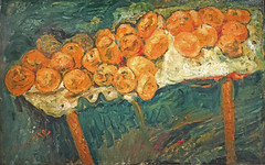 Les oranges sur fond vert de C. Soutine (musée d-art moderne, Fontevraud) - Photo of Couziers